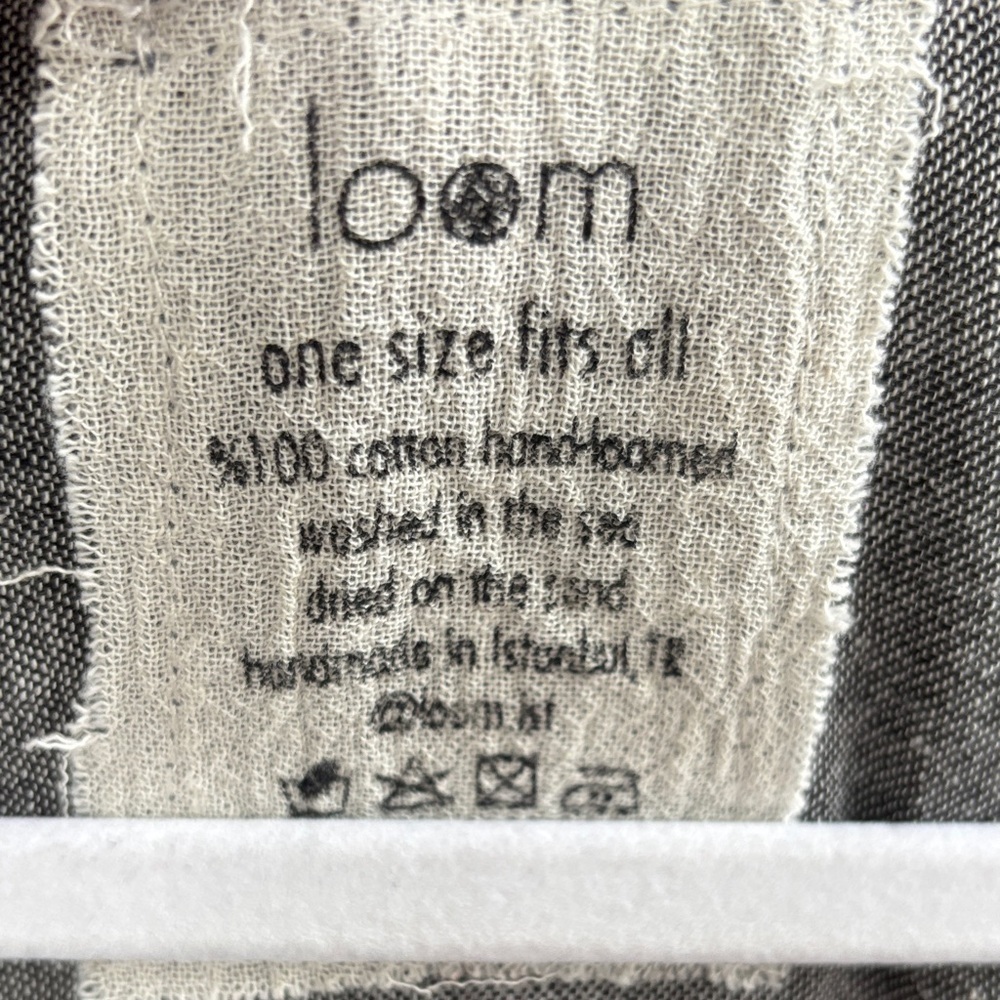 Loom Sleeveless Cotton Long Gray Kimono sz OS - Picture 3 of 6